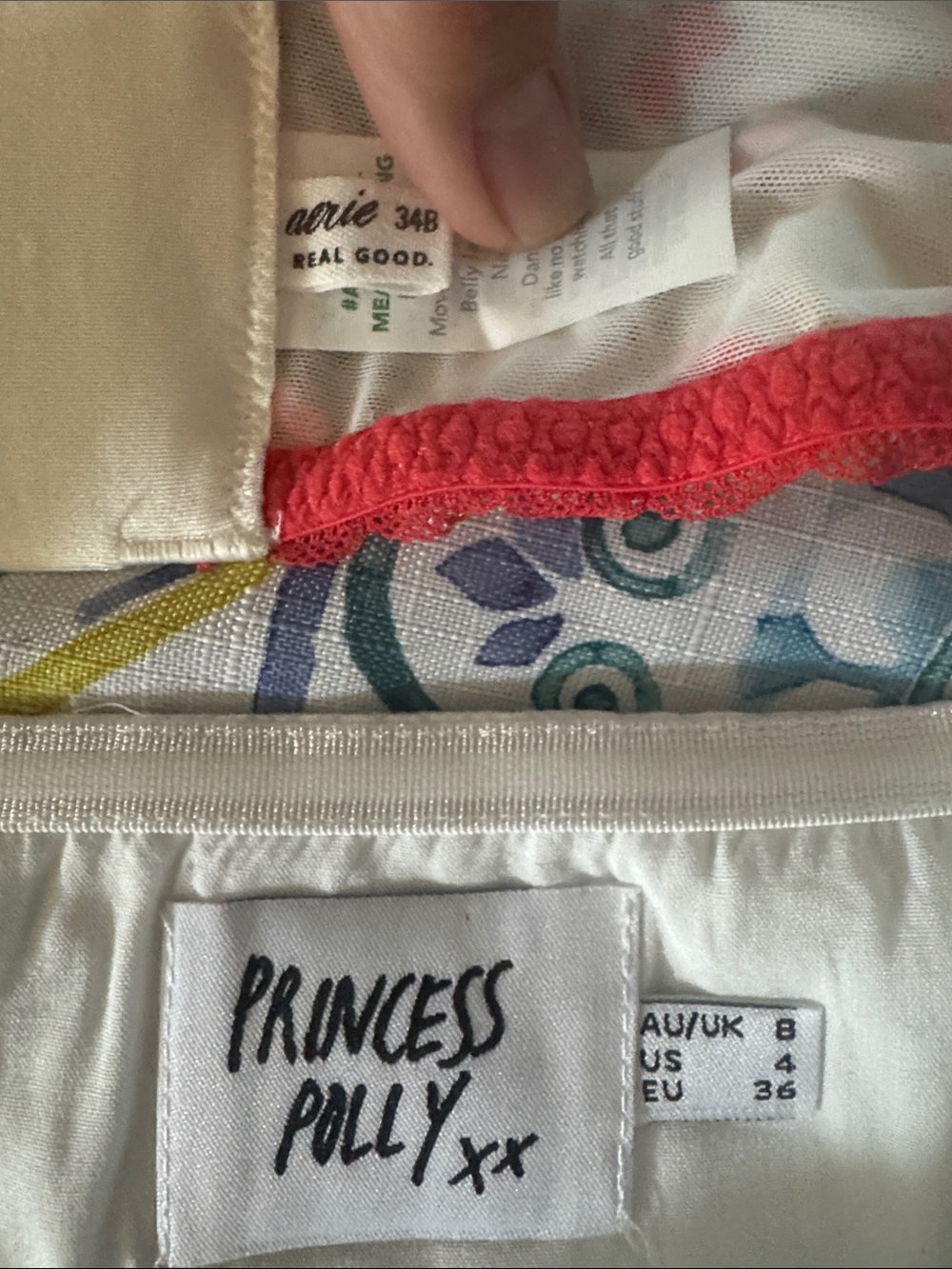 White and Pink Floral Bustier Top - Women's Intimates - Picture 2 of 3
